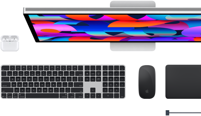 Mac Zubehör: AirPods, Studio Display, Magic Keyboard, Magic Mouse, Magic Trackpad, MagSafe Ladekabel